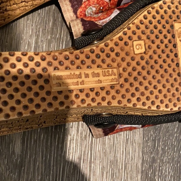 90s Y2K style butterfly platform sandals size 6 - Picture 5 of 6